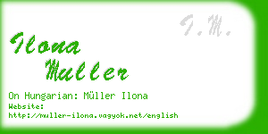 ilona muller business card
